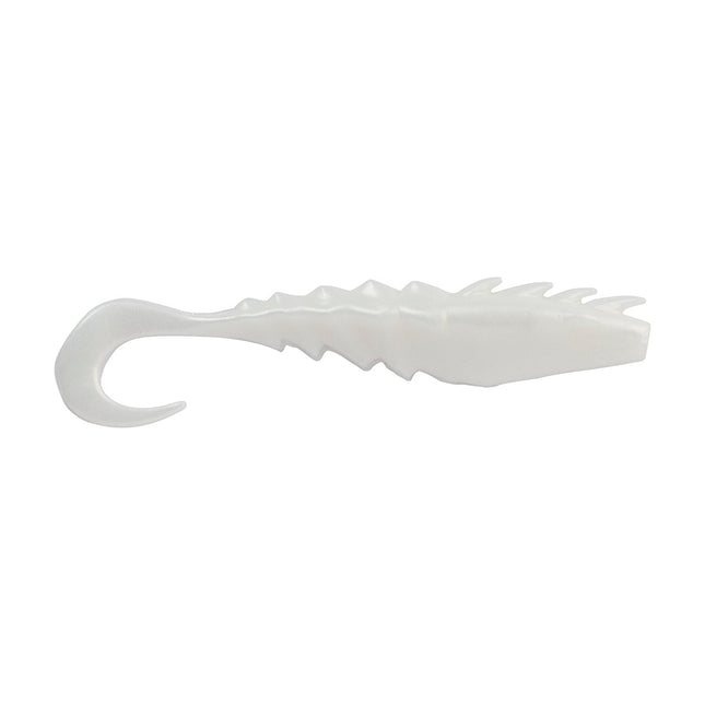 Berkley Gulp Saltwater Nemesis Prawn Curl Tail  4  Pearl White 1551576
