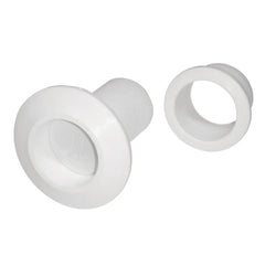 TH Marine Recessed Flapper Scupper Drains  White RFS2DP