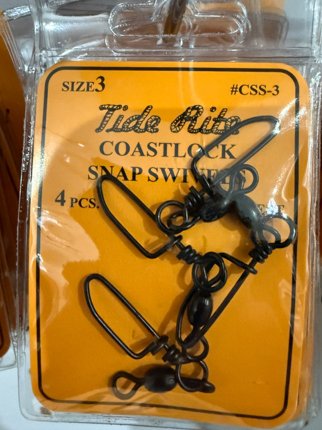 Tide Rite Coast Lock Snap Swivels Size 3