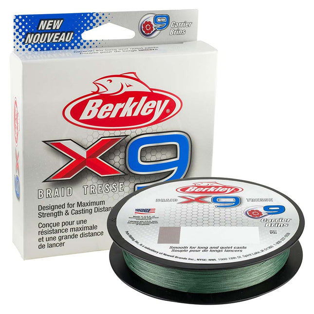 Berkley x9 Braid LowVis Green  50lb  164 yds  X9B3306522 1486830