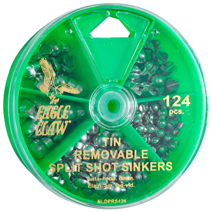 Split Shot Dial Pack 124pc Assorted Sizes