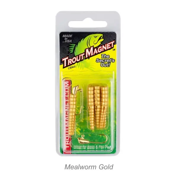 Leland's Lures Trout Magnet 9pk - Mealworm Gold