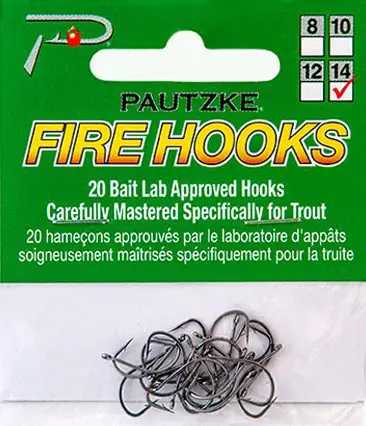 Pautzke 20ct Fire Hook - sz14