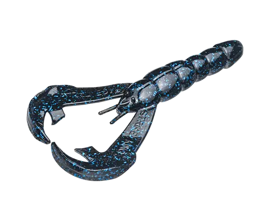 Strike King 4" Rage Craw 7pk - Black Blue Flake