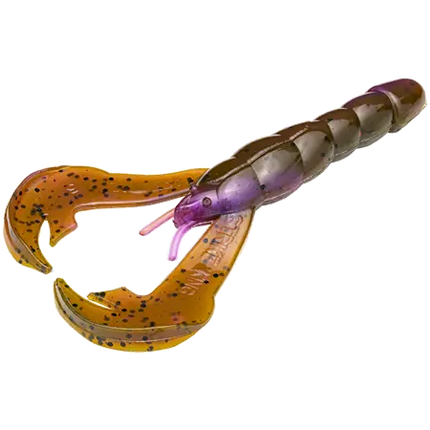 Strike King 4" Rage Craw 7pk - Green Pumpkin Purple Swirl